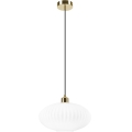 Lustr na lanku HARMA 1xE27/15W/230V pr. 30 cm bílá/zlatá