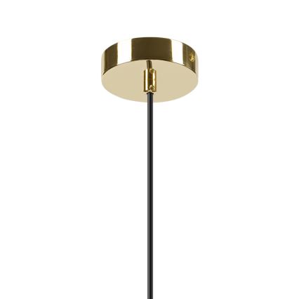 Lustr na lanku HARMA 1xE27/15W/230V pr. 30 cm bílá/zlatá