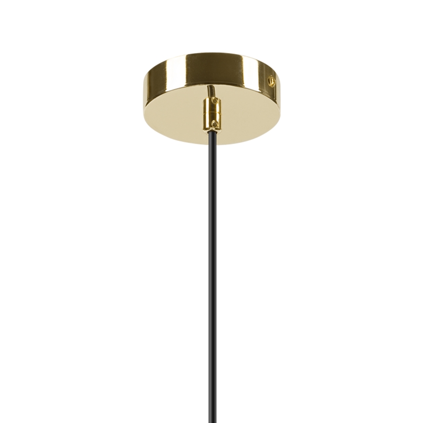 Lustr na lanku HARMA 1xE27/15W/230V pr. 30 cm bílá/zlatá