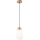 Lustr na lanku HARMONY 1xE27/15W/230V pr. 14 cm bílá/dub