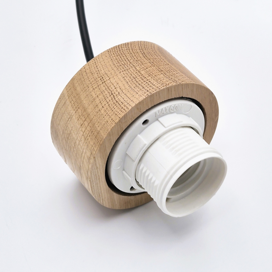 Lustr na lanku HARMONY 1xE27/15W/230V pr. 14 cm bílá/dub