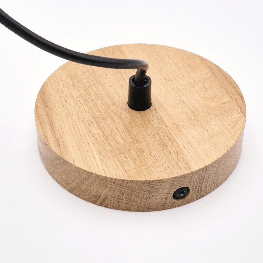 Lustr na lanku HARMONY 1xE27/15W/230V pr. 14 cm bílá/dub