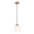 Lustr na lanku HARMONY 1xE27/15W/230V pr. 20 cm bílá/dub
