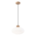 Lustr na lanku HARMONY 1xE27/15W/230V pr. 30 cm bílá/dub