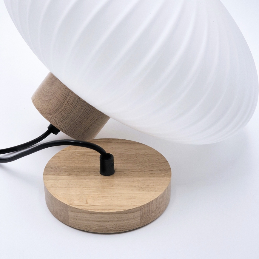 Lustr na lanku HARMONY 1xE27/15W/230V pr. 30 cm bílá/dub