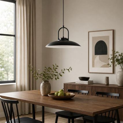 Lustr na lanku HATTORI 1xE27/15W/230V černá