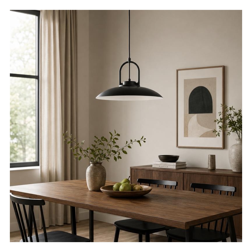 Lustr na lanku HATTORI 1xE27/15W/230V černá