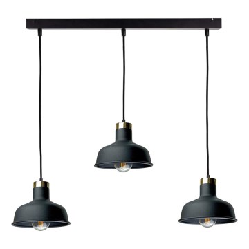 Lustr na lanku HEBE 3xE27/60W/230V černá