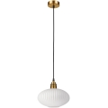 Lustr na lanku HECTOR 1xE27/15W/230V bílá/mosaz pr. 25 cm