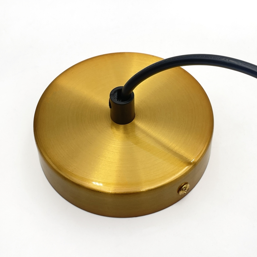 Lustr na lanku HECTOR 1xE27/15W/230V bílá/mosaz pr. 30 cm