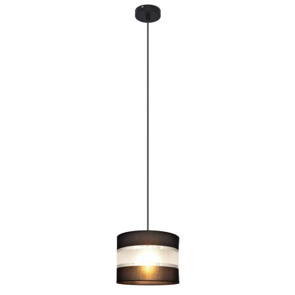 Lustr na lanku HELEN 1xE27/15W/230V pr. 20 cm černá/stříbrná