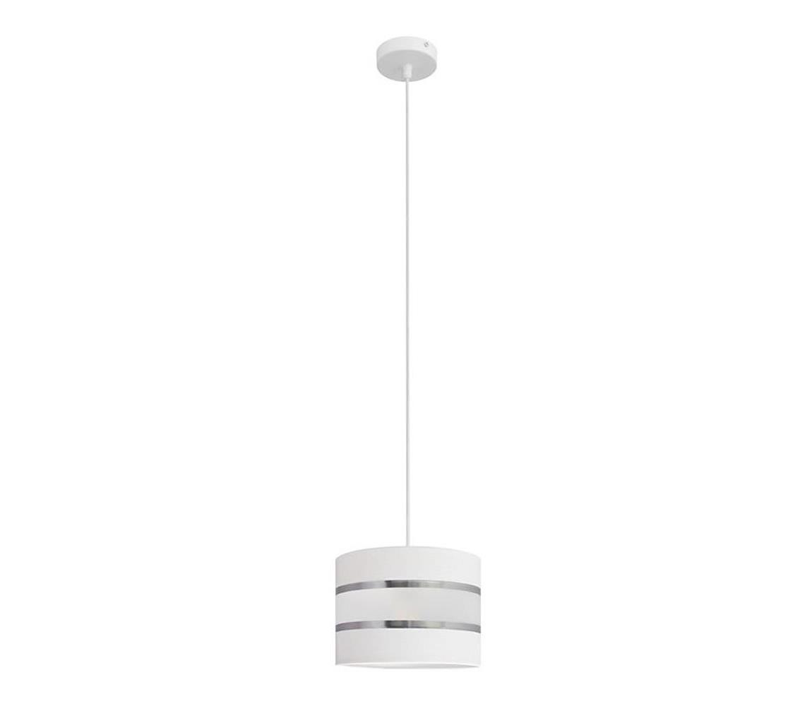 Helam Lustr na lanku HELEN 1xE27/60W/230V pr. 20 cm bílá HE1189