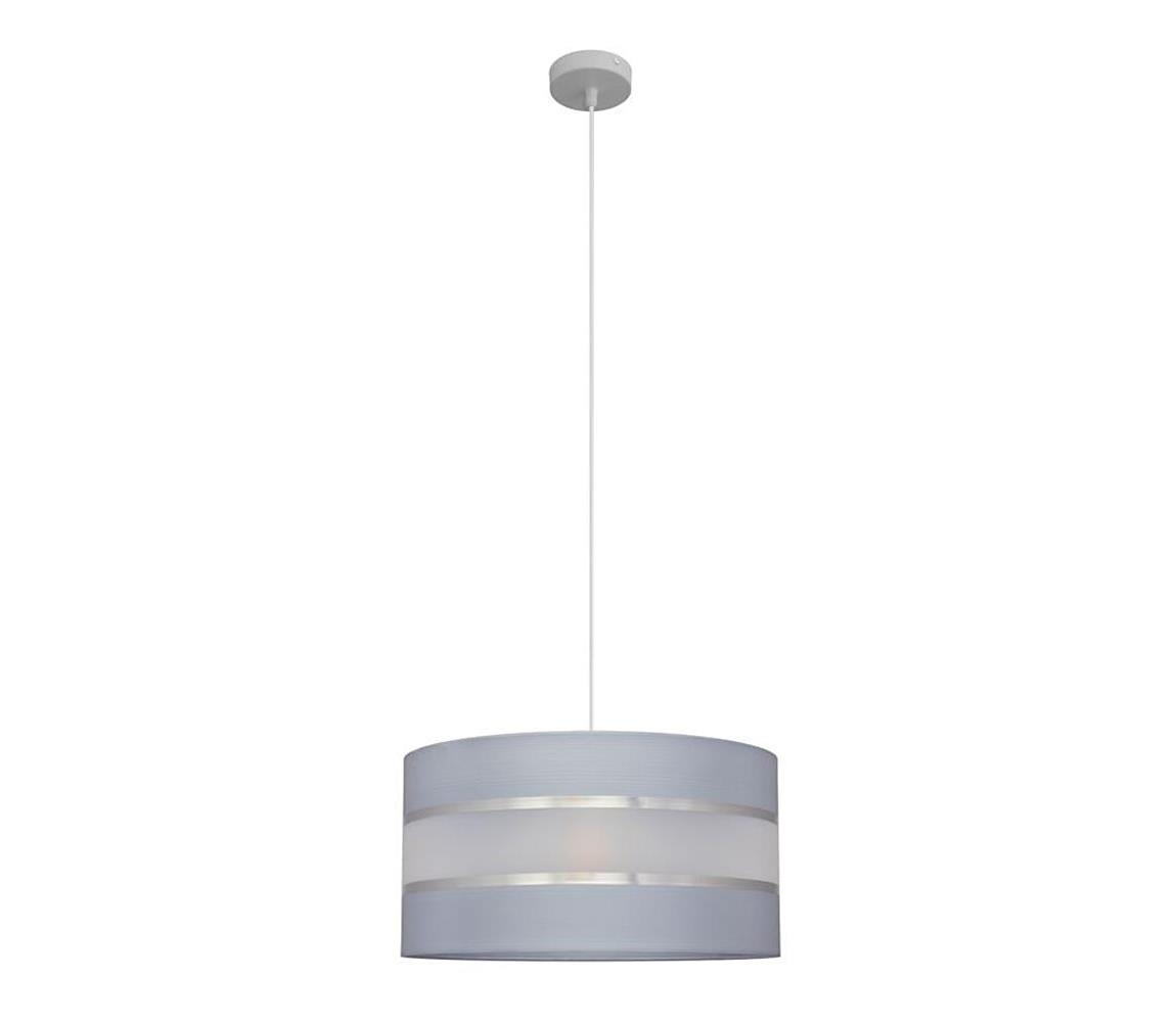 Helam Lustr na lanku HELEN 1xE27/60W/230V pr. 40 cm šedá/stříbrná HE1280