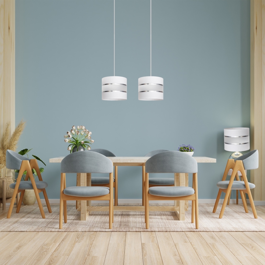 Lustr na lanku HELEN 2xE27/15W/230V bílá