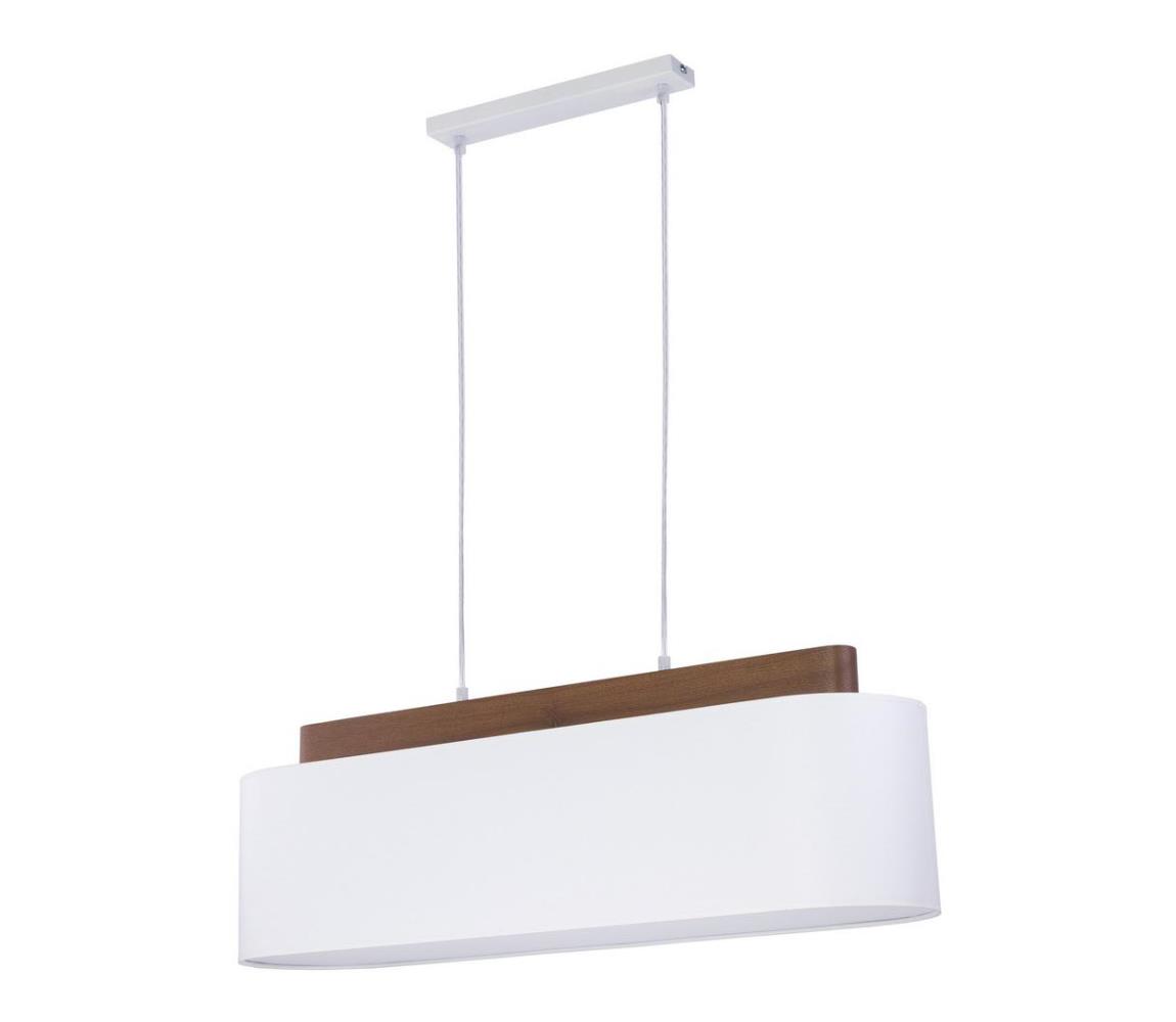 TK Lighting Lustr na lanku HELENA 4xE27/60W/230V bílá/hnědá TK2601