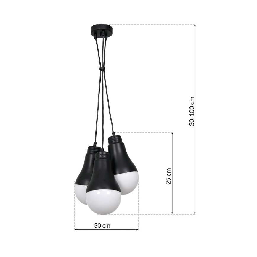 Lustr na lanku HELIOS 3xE14/40W/230V
