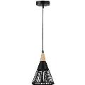 Lustr na lanku HIRA 1xE27/60W/230V pr. 18 cm černá