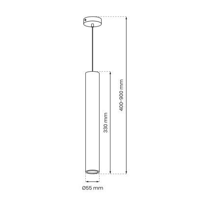 Lustr na lanku HUDSON 1xGU10/8W/230V bílá