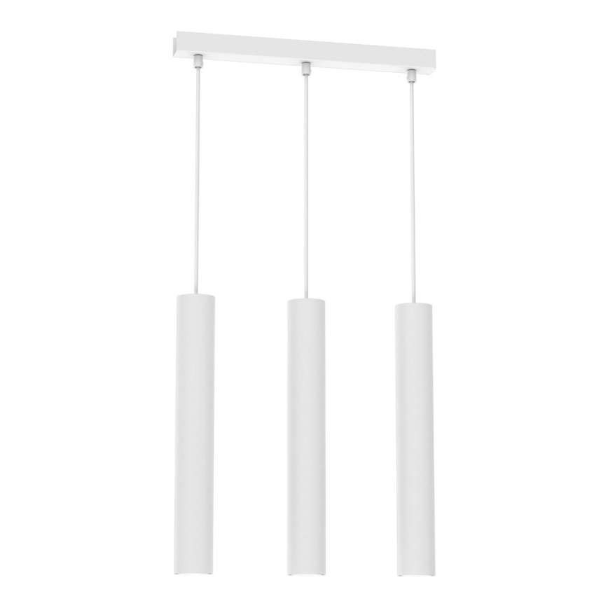 Lustr na lanku HUDSON 3xGU10/8W/230V bílá