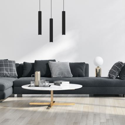 Lustr na lanku HUDSON 3xGU10/8W/230V černá