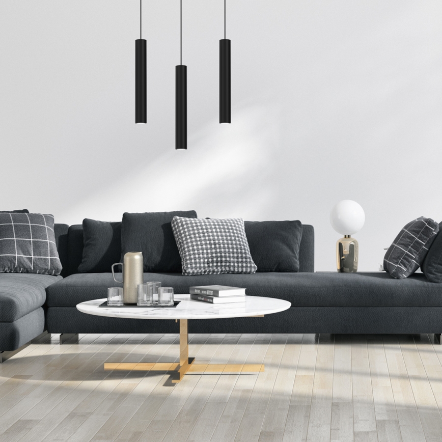 Lustr na lanku HUDSON 3xGU10/8W/230V černá