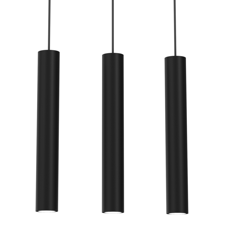 Lustr na lanku HUDSON 3xGU10/8W/230V černá