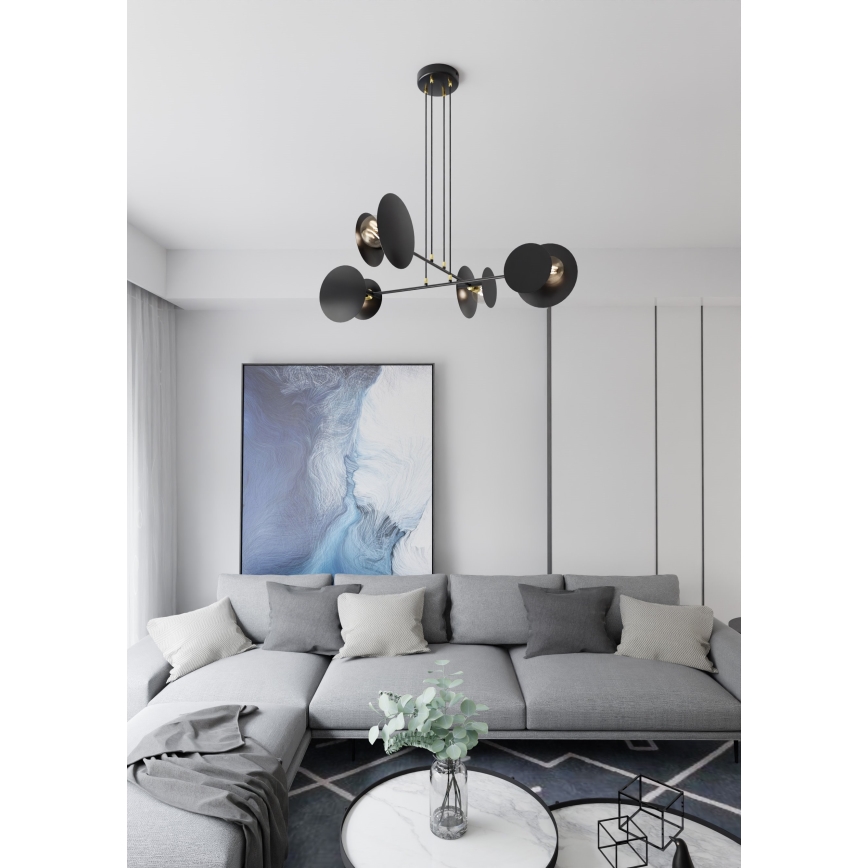 Lustr na lanku IDEA 4xE27/15W/230V černá