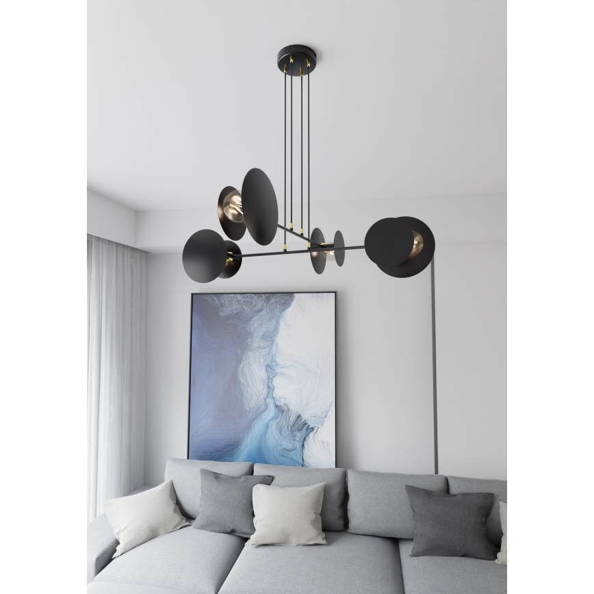 Lustr na lanku IDEA 4xE27/15W/230V černá