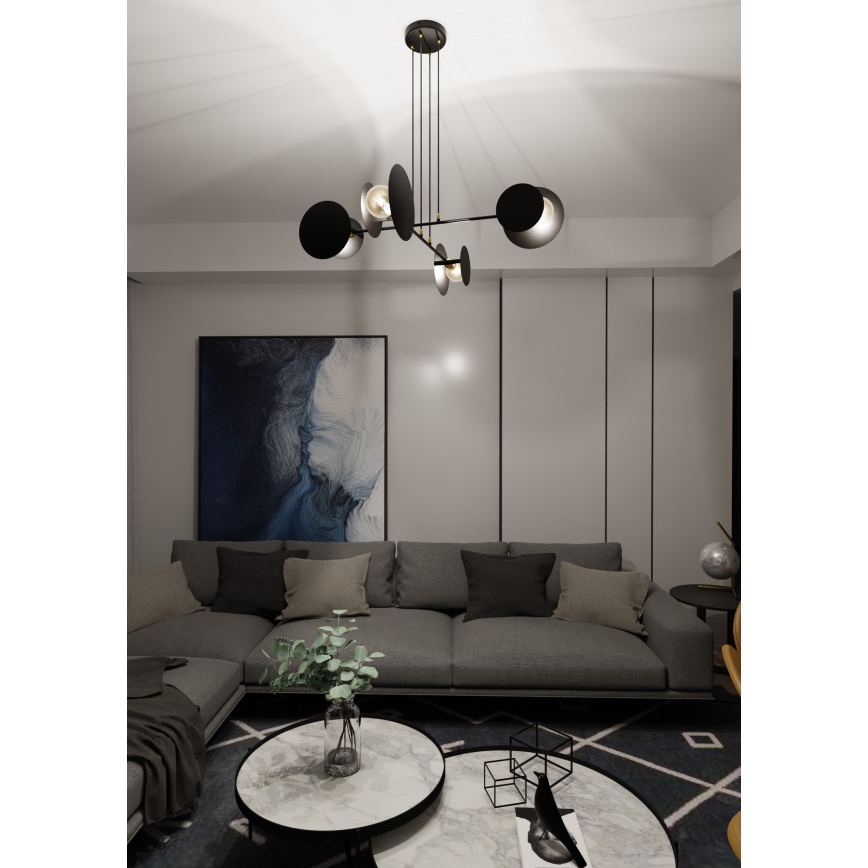 Lustr na lanku IDEA 4xE27/15W/230V černá