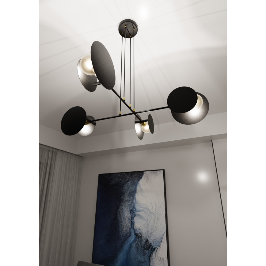 Lustr na lanku IDEA 4xE27/15W/230V černá