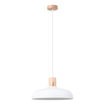 Lustr na lanku INDY 1xE27/15W/230V pr. 38 cm bílá