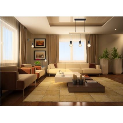 Lustr na lanku IZZY 3xE27/60W/230V