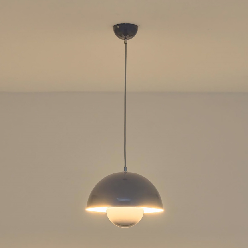 Lustr na lanku JARDEN 1xE27/15W/230V šedá