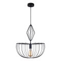 Lustr na lanku JASMINA 1xE27/20W/230V pr. 40 cm černá