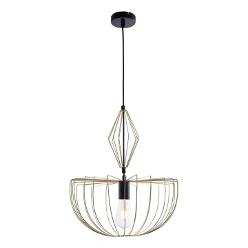 Lustr na lanku JASMINA 1xE27/20W/230V pr. 40 cm zlatá