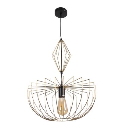 Lustr na lanku JASMINA 1xE27/20W/230V pr. 40 cm zlatá