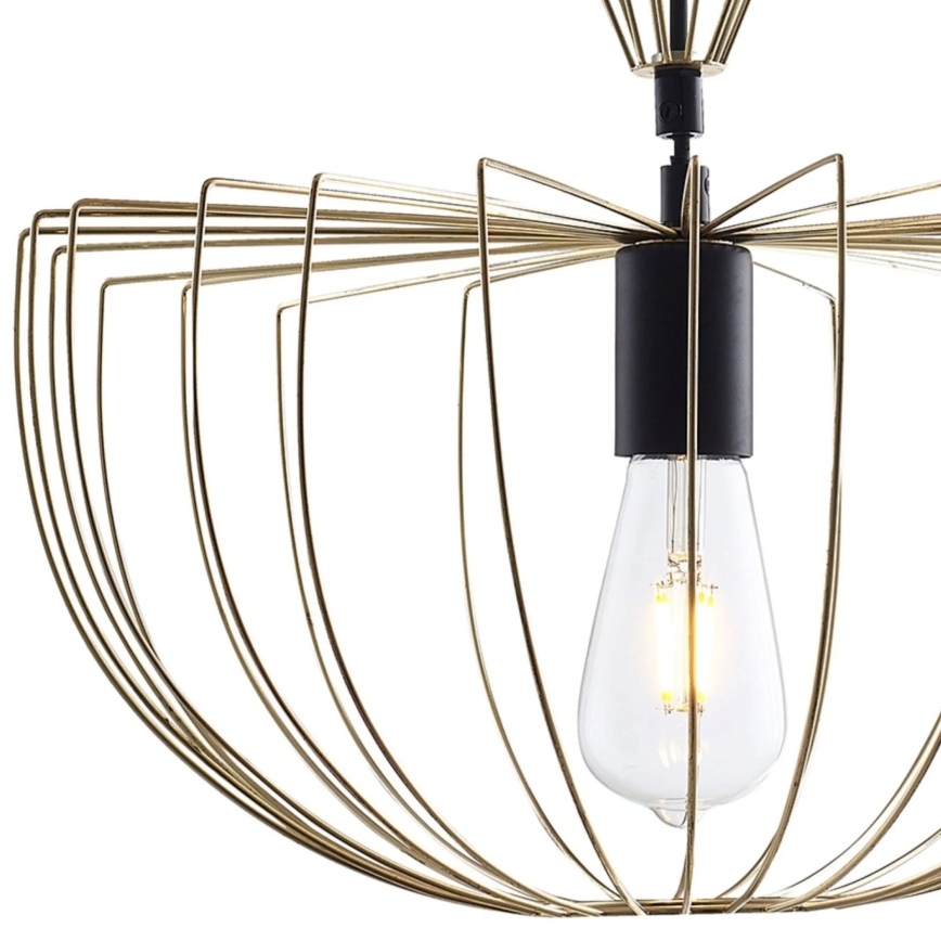 Lustr na lanku JASMINA 1xE27/20W/230V pr. 40 cm zlatá