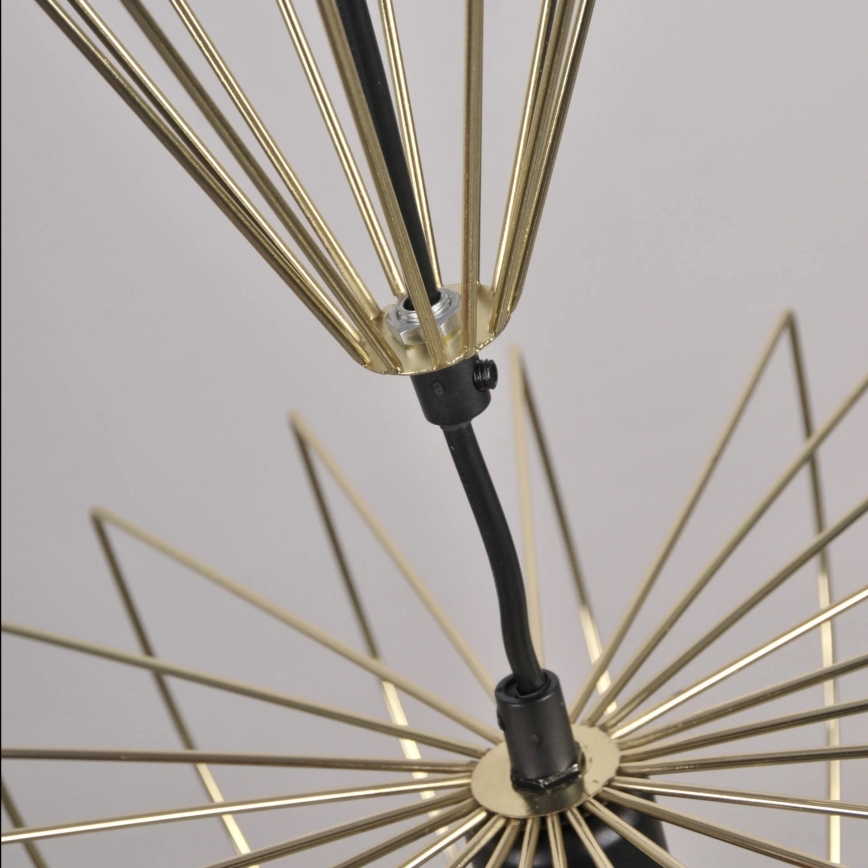 Lustr na lanku JASMINA 1xE27/20W/230V pr. 40 cm zlatá