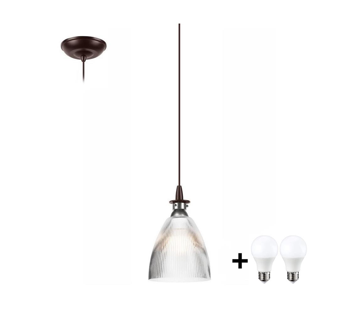 Lamkur Lustr na lanku JODI 1xE27/60W/230V bronz LA45238