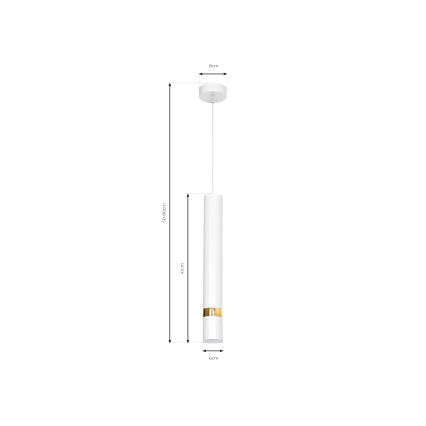Lustr na lanku JOKER 1xGU10/25W/230V bílá