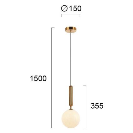 Lustr na lanku JOLIN 1xG9/5W/230V zlatá