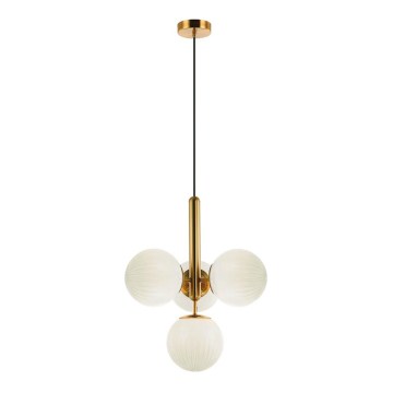 Lustr na lanku JOLIN 4xG9/5W/230V zlatá