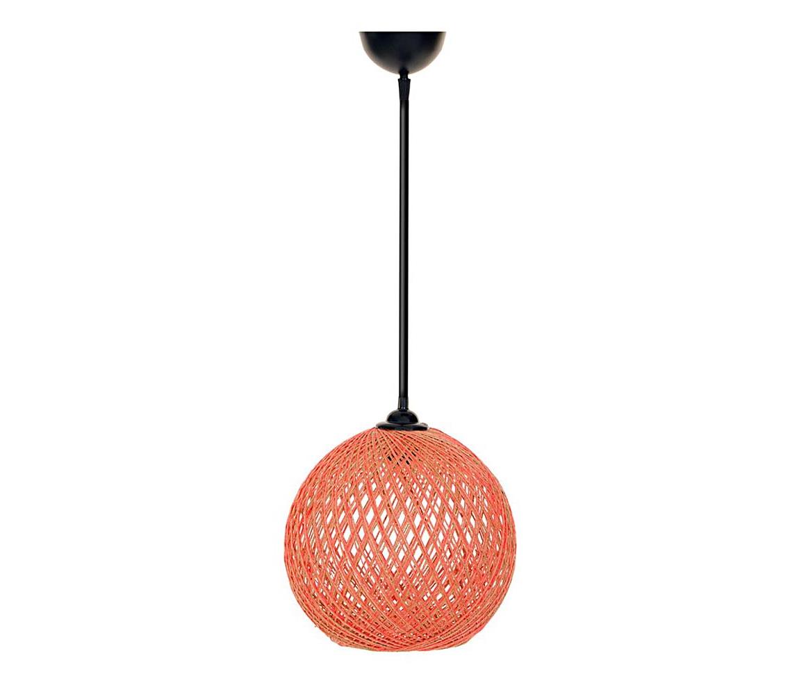 Asir Lustr na lanku JUTE 1xE27/60W/230V oranžová AS0364