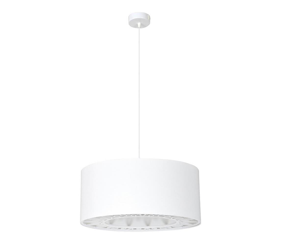 Belis Lustr na lanku KAMA 1xE27/60W/230V bílá BE0027