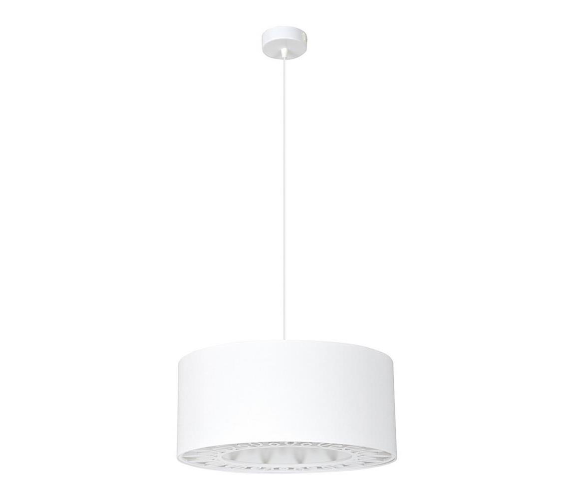 Belis Lustr na lanku KAMA 1xE27/60W/230V bílá BE0032
