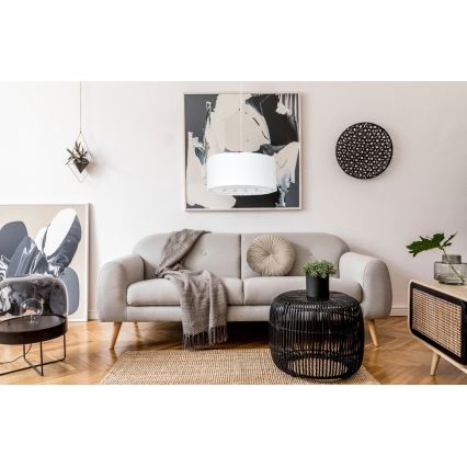 Lustr na lanku KAMA 1xE27/60W/230V bílá