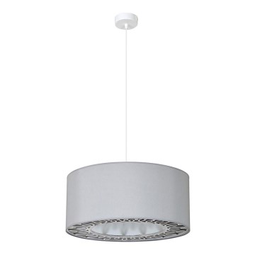 Lustr na lanku KAMA 1xE27/60W/230V šedá