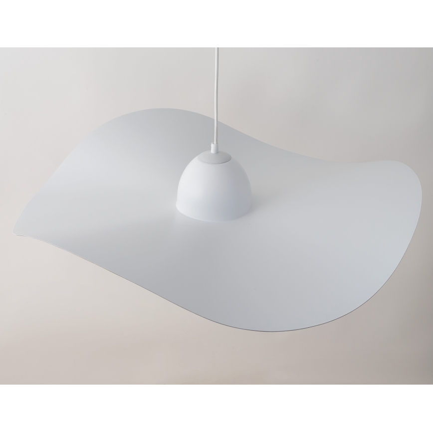 Lustr na lanku KAPELLO 1xE27/60W/230V pr. 76 cm bílá/měděná