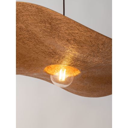 Lustr na lanku KAPELLO 1xE27/60W/230V pr. 76 cm černá/měděná