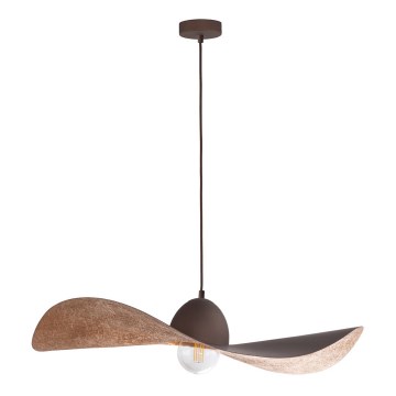 Lustr na lanku KAPELLO 1xE27/60W/230V pr. 76 cm hnědá/měděná
